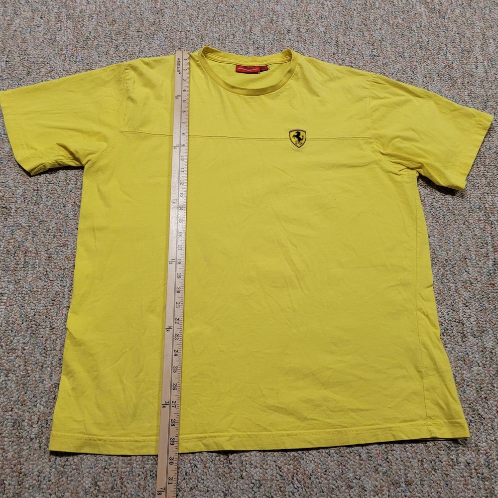 Ferrari Mens Yellow Short Sleeve Scuderia Shield Logo Racing T-Shirt XXL - Picture 10 of 16